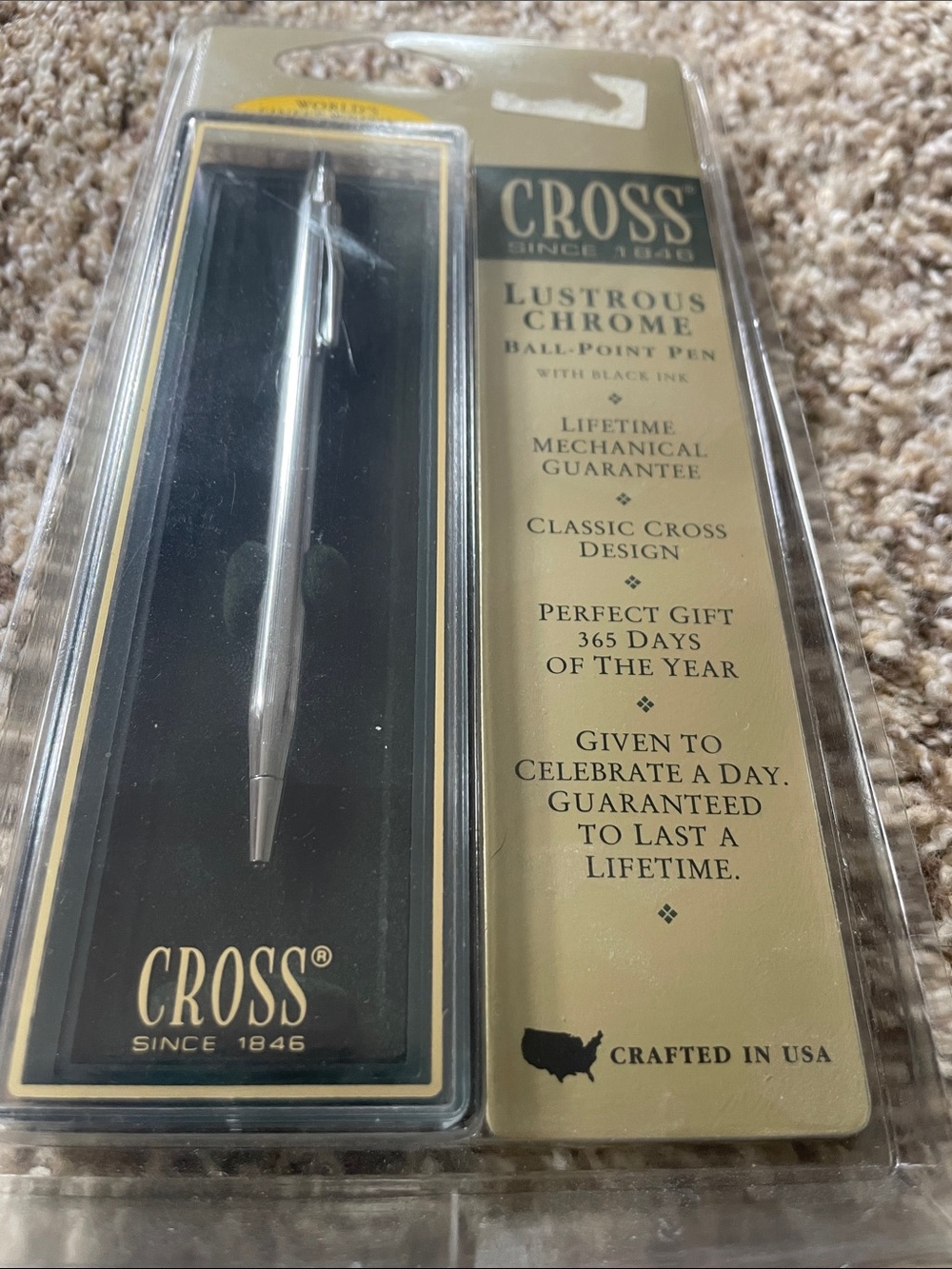 NIB Vintage Cross lustrous chrome pen.